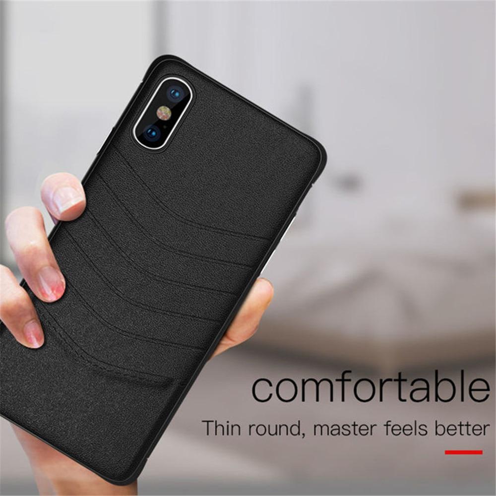 Phone Case - Luxury Vintage Ultra Thin PU Leather Protective Phone Case For iPhone XS/XR/XS Max 8/7 Plus