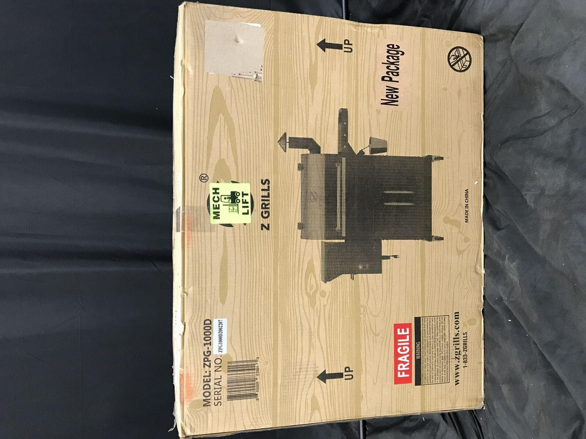 Z Grills ZPG-1000D Wood Pellet Grill - Cover & Gloves - New Open Box