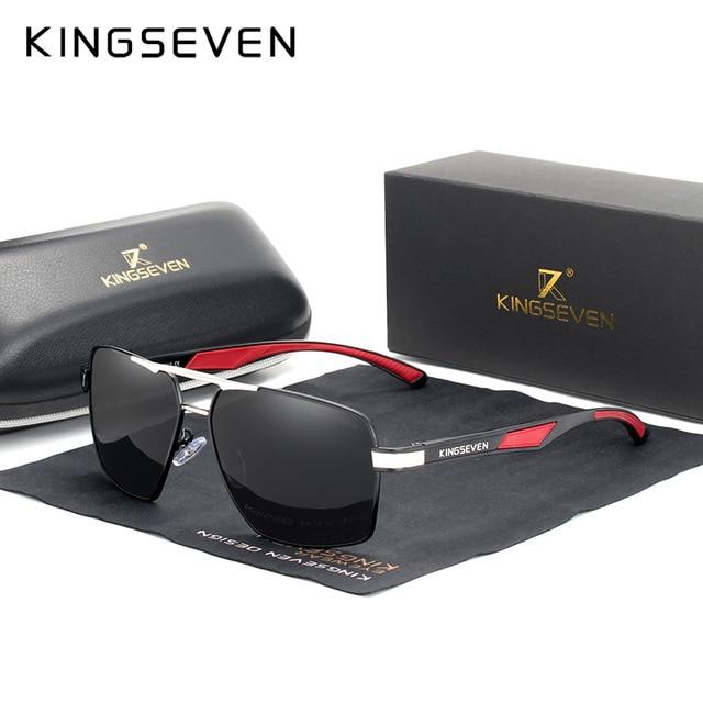 Aluminum Men's Polarized Lens Brand Red Design Temples Coating Mirror Sunglasses