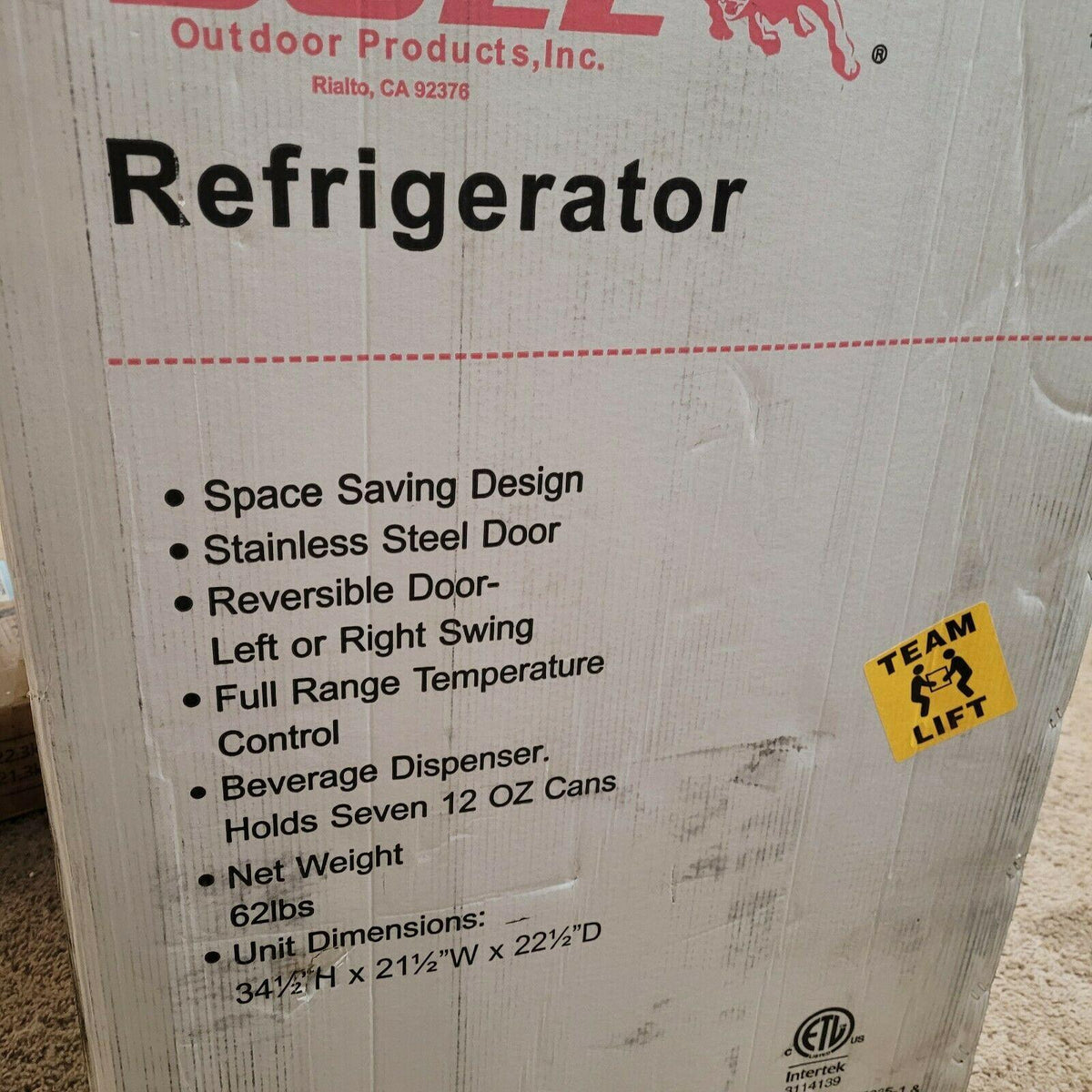 Bull Outdoor Products Stainless Steel Refrigerator Front Panel 11001