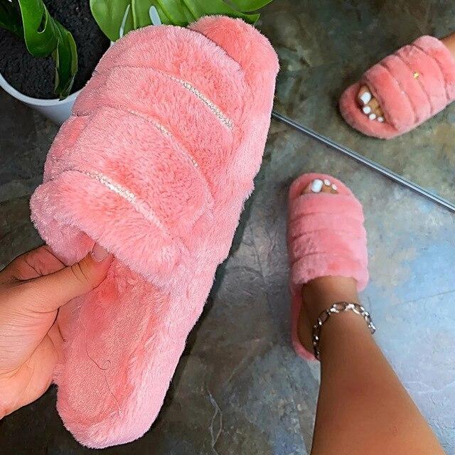 New Plush Women Casual Comfortable Flip Flops