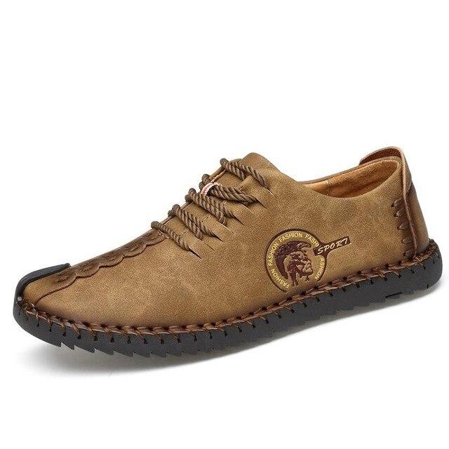 Soft Leather Men Driving Shoes Casual Boots