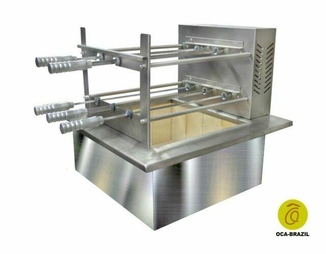 Brazilian BBQ Charcoal Grill with Firebox - 5 Skewers - Oca-Brazil