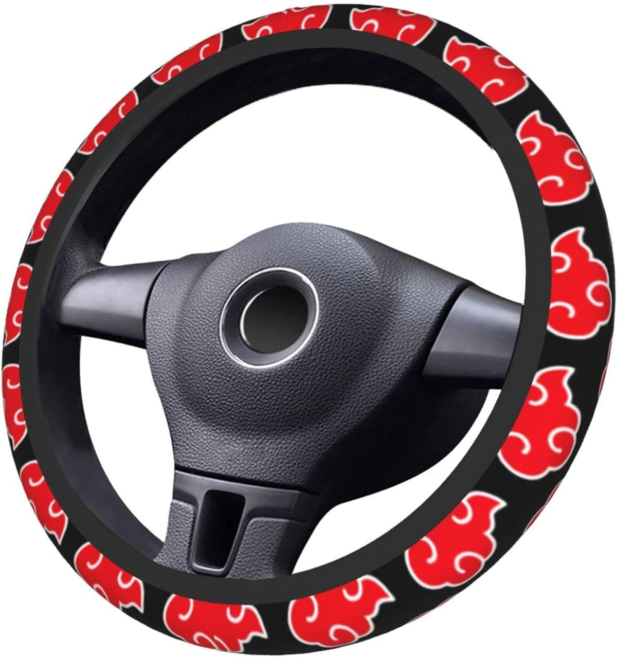 LYEXOPB Anime Steering Wheel Cover Anime Car Accessories for Men Women with Keychains, 15 Inch Anti-Slip Car Steering Wheel Covers Universal Fit
