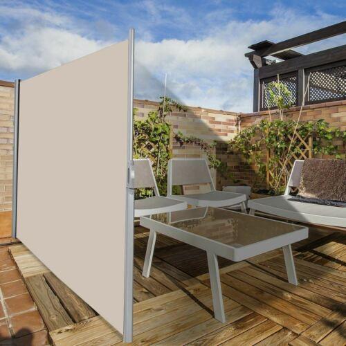 Modern Beige Retractable Privacy Divider Patio/Office Screen
