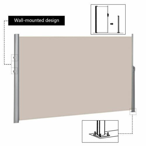 Modern Beige Retractable Privacy Divider Patio/Office Screen