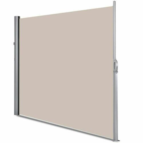 Modern Beige Retractable Privacy Divider Patio/Office Screen