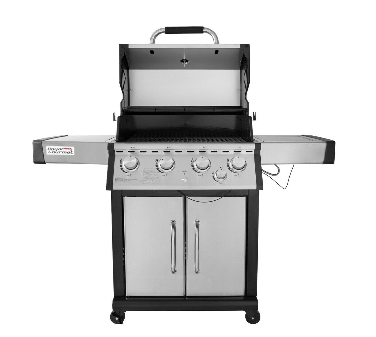 Royal Gourmet 60000 BTU 4-Burner Propane Gas Grill with Side Burner MG4001
