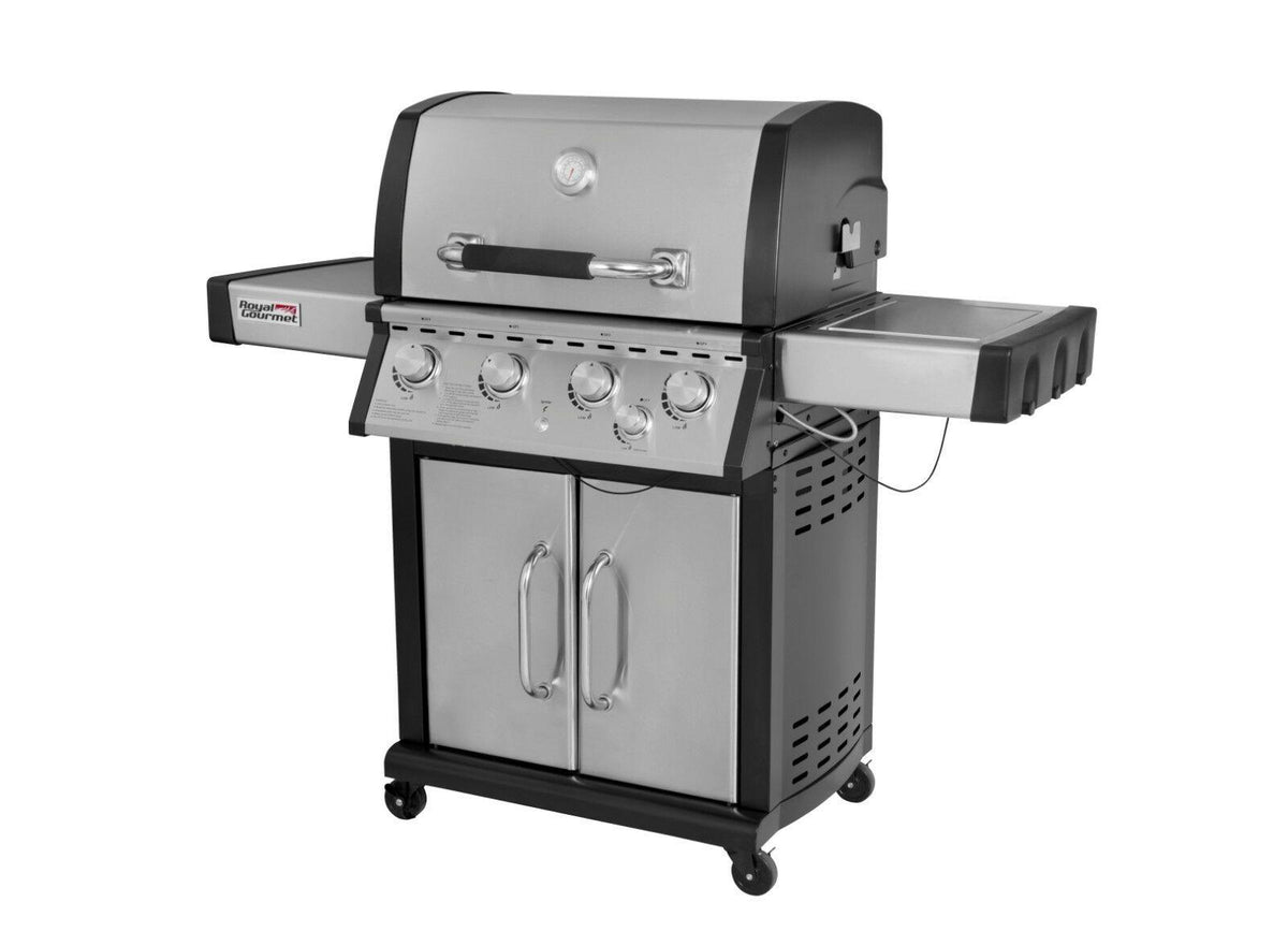 Royal Gourmet 60000 BTU 4-Burner Propane Gas Grill with Side Burner MG4001