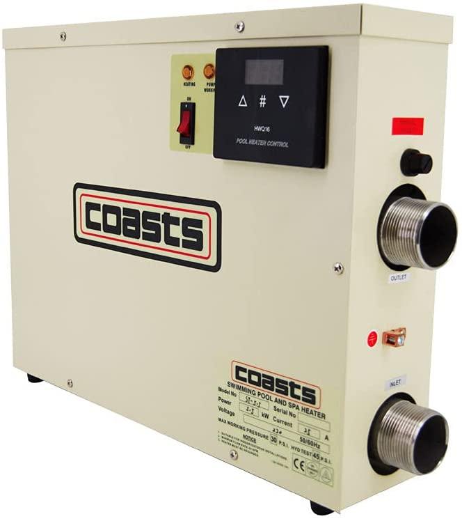cjc 220V Electric Swimming Pool Heater 3KW/5KW/11KW/15KW SPA Bathe Bath Hot Tub Thermostat (11KW, 220V)