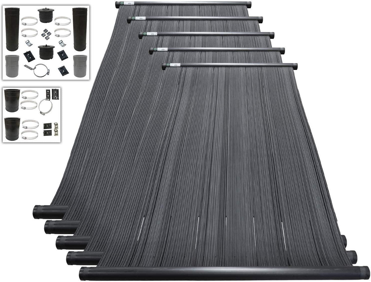 SolarPoolSupply Highest Performing Design - DIY Solar Pool Heater System Kit - 15-20 Year Life Expectancy - Made in USA [5-4x8 / 1.5" I.D. Header]