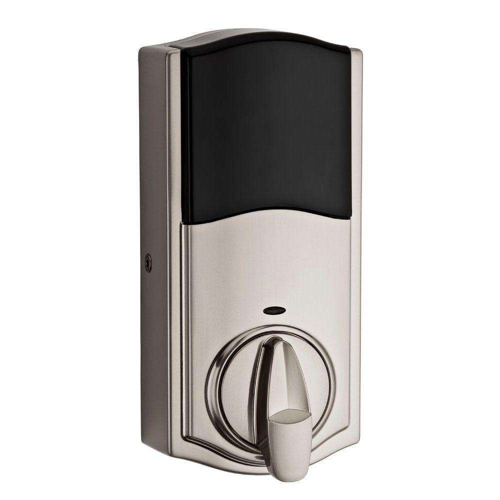 SmartCode 913 Satin Nickel Single Cylinder Electronic Deadbolt Featuring SmartKey Security