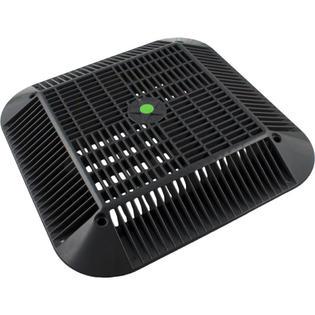 Main Drain Grate, 16" x 16" Square, Retro to 12"x12", Dk Gry