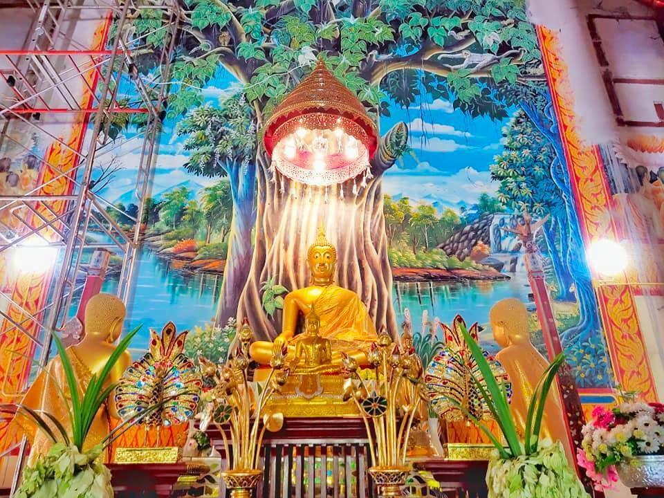 Buddhist Hindu Chatra Parosol Umbrella over Divine Royalty, #03015, many sizes