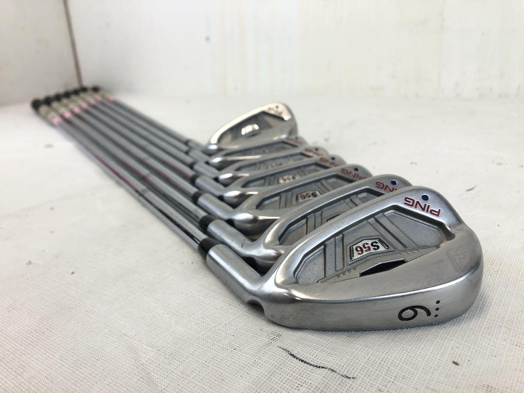 Used Ping S56 4i-pw Steel Stiff Golf Iron Set Blue Dot