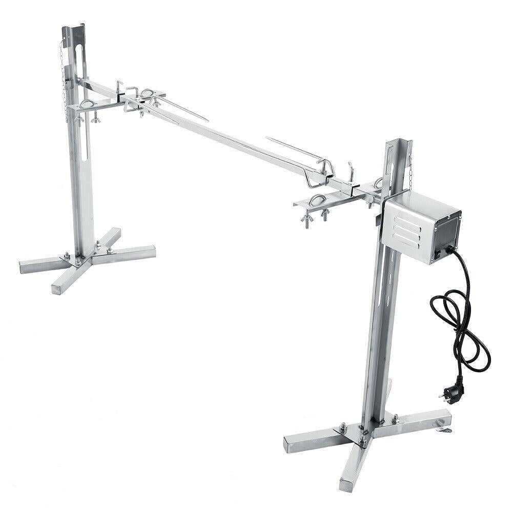 Rotisserie Kit For Barbecue Stainless Steel Spit Rod Meat Forks With Electric