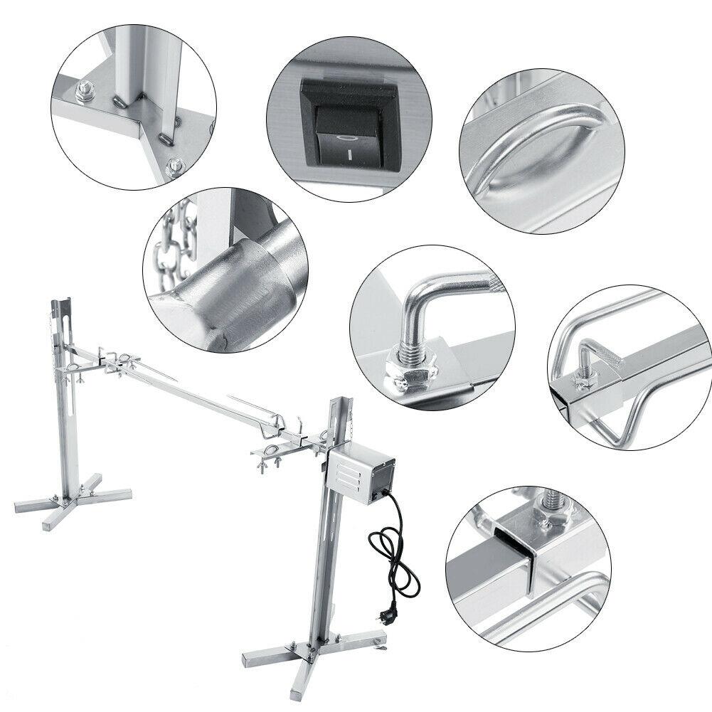 Rotisserie Kit For Barbecue Stainless Steel Spit Rod Meat Forks With Electric