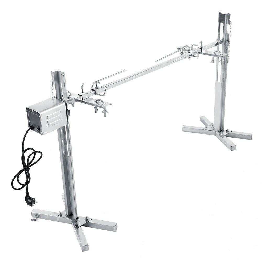 Rotisserie Kit For Barbecue Stainless Steel Spit Rod Meat Forks With Electric