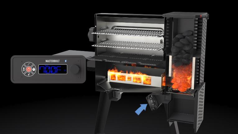 built Gravity Series 560 Digital Charcoal Grill + Smoker Black