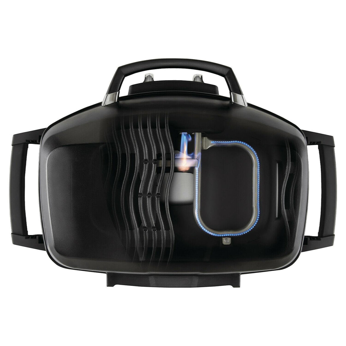 PRO285-BK TravelQ Portable Steel 2 burner Natural Gas Grill, Black