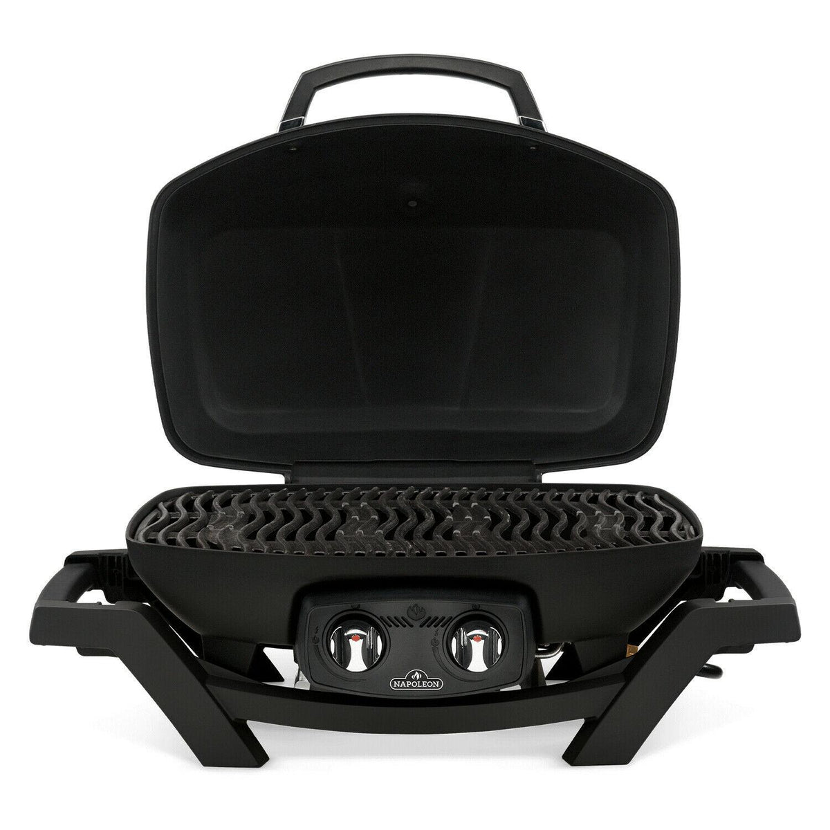PRO285-BK TravelQ Portable Steel 2 burner Natural Gas Grill, Black