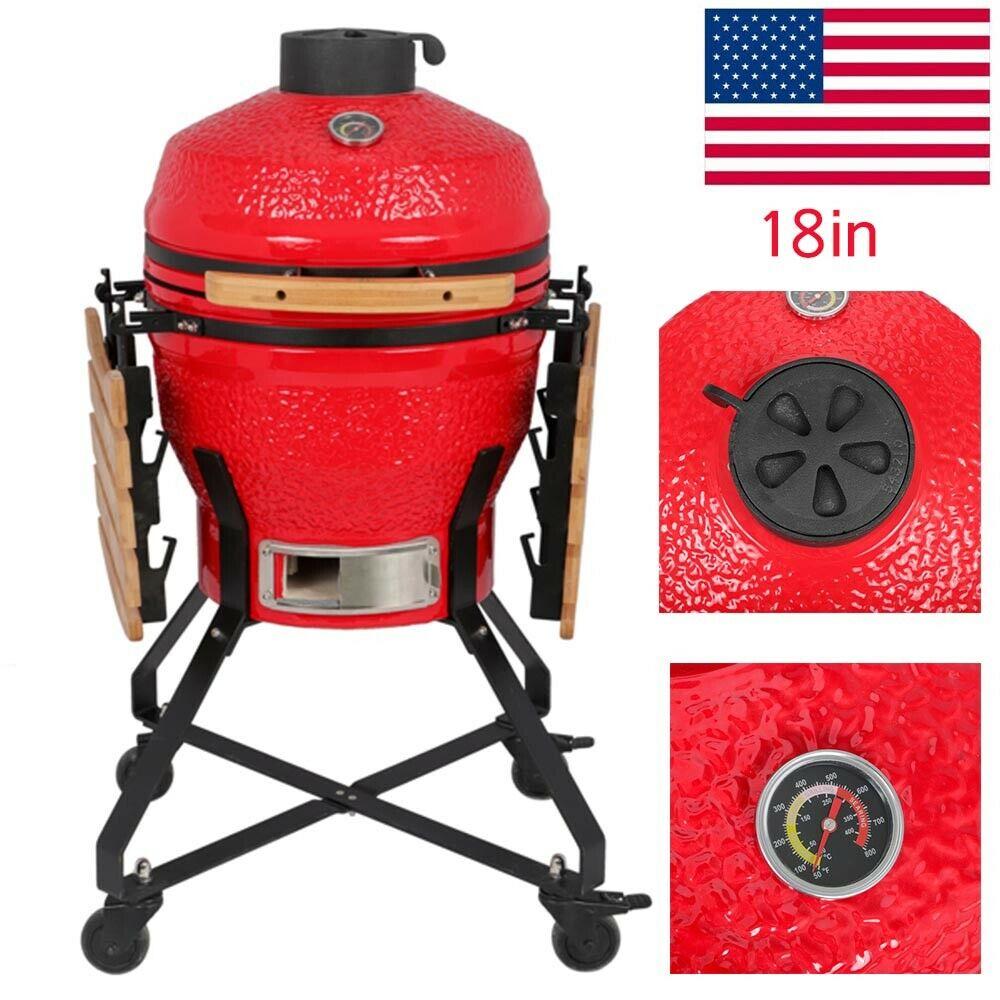 US 18 Inch Charcoal Grill Multiple Cooking Smoke Bake Roast For Courtyard Party