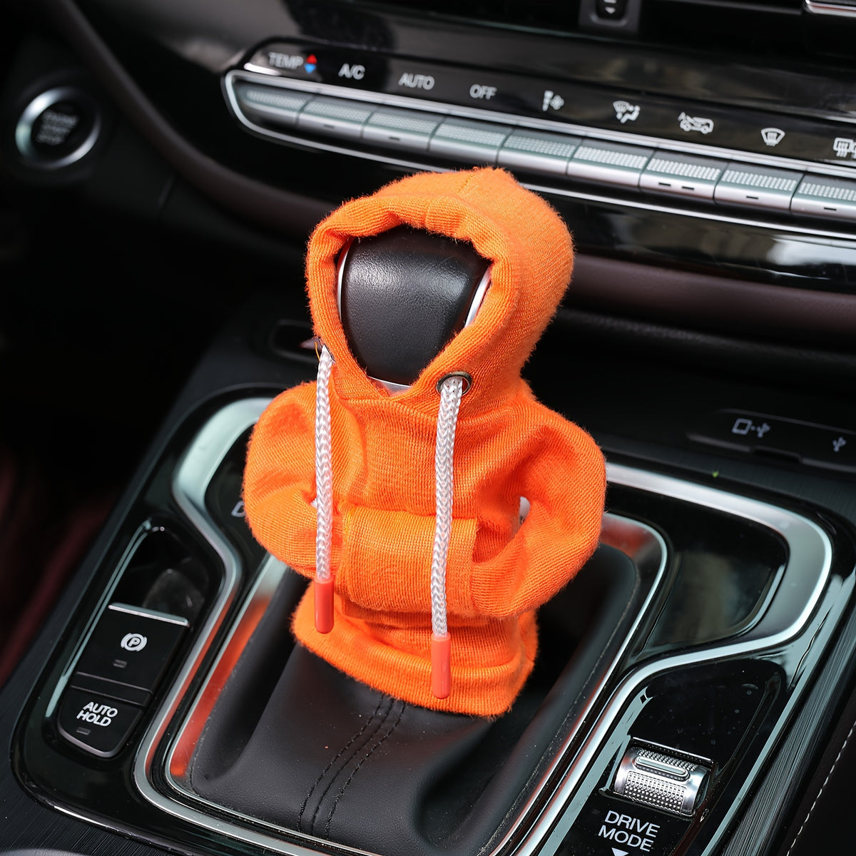 LarSize Universal Car Gear Shift Cover Hoodie, Fashionable Mini Hooded Sweatshirt For Auto Gear Stick Shifter Knob, Interior Accessories Decor