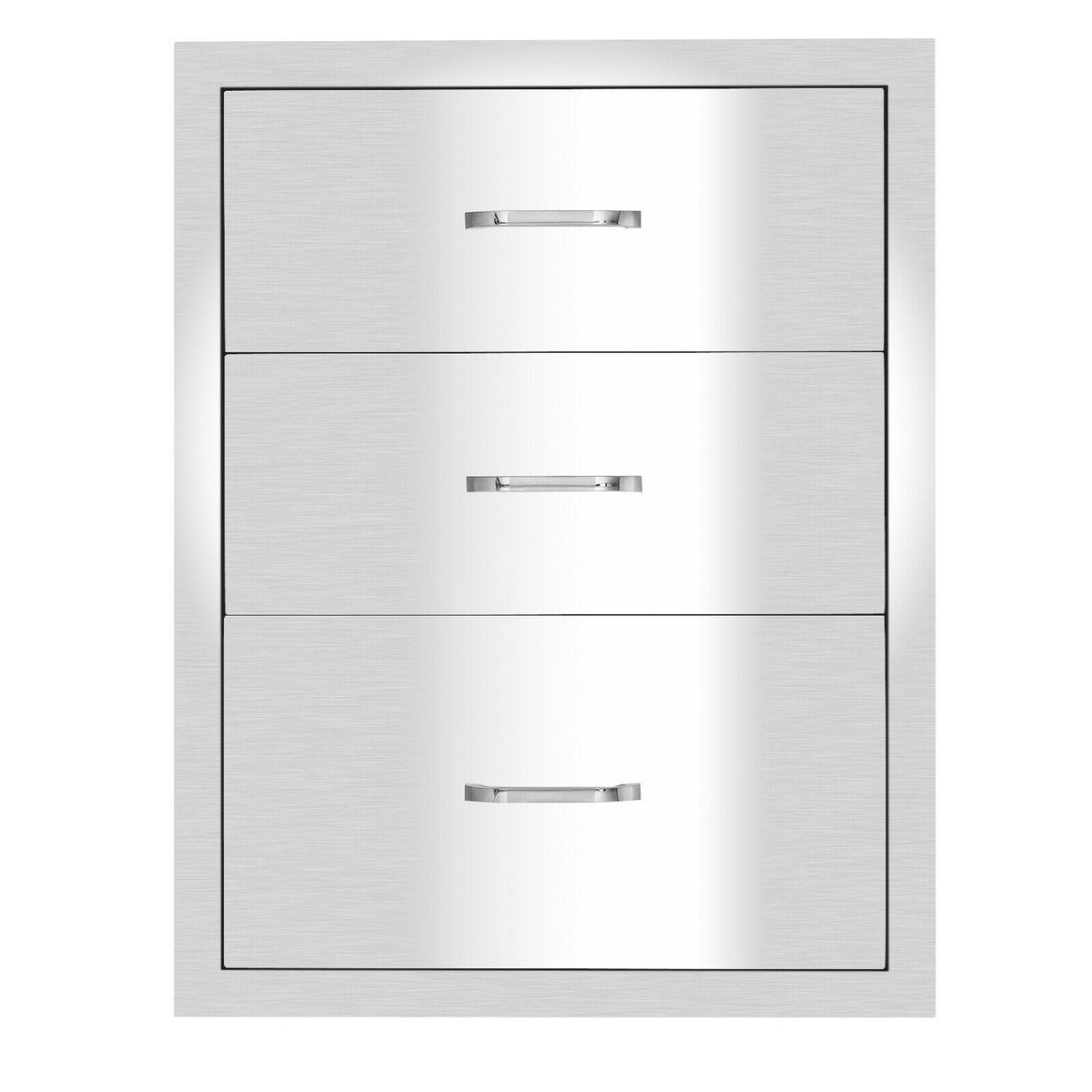 23x 18 in BBQ Triple StoraDoors Drawer Outdoor Kitchen  Steel Access