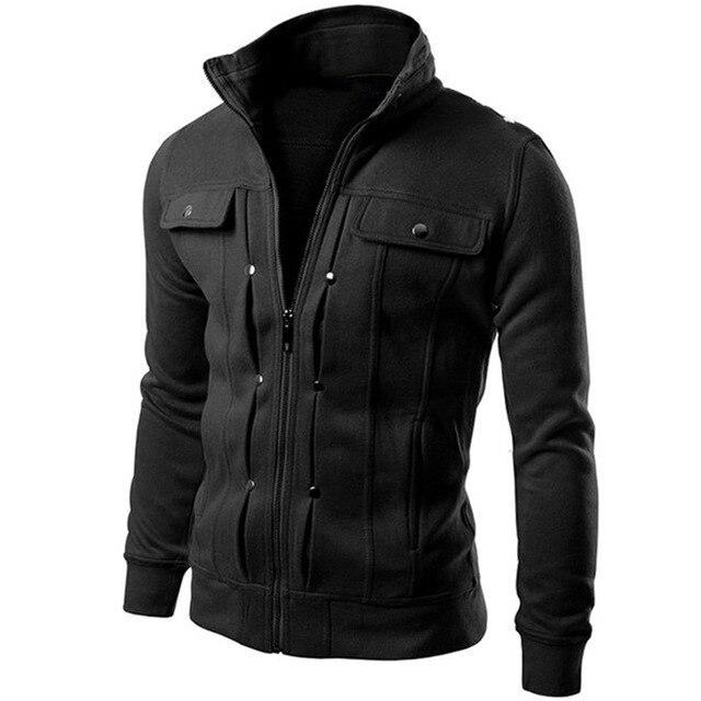 ng Autumn Men's Cardigan Multi Button Hoodies