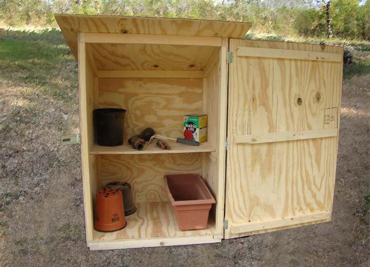 Outhouse Hand Tool Storage Shed - Waterproof Stained Finish