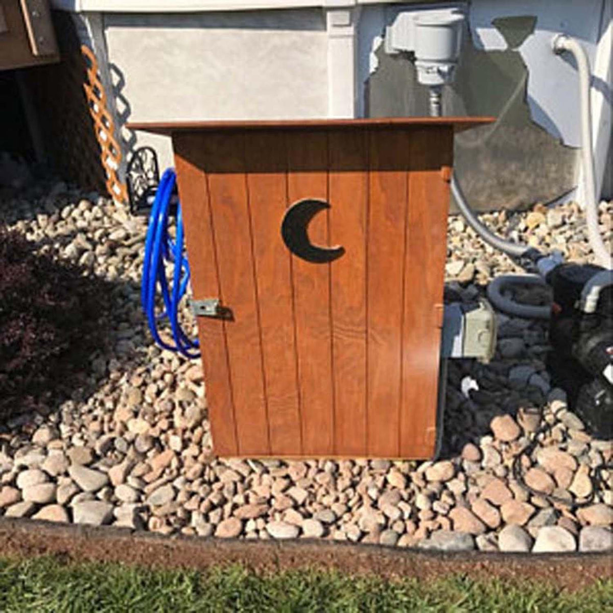 Outhouse Hand Tool Storage Shed - Waterproof Stained Finish