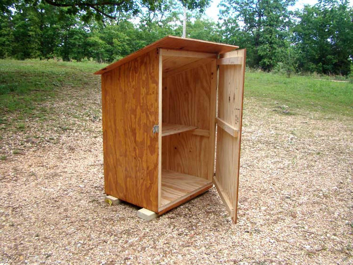 Outhouse Hand Tool Storage Shed - Waterproof Stained Finish