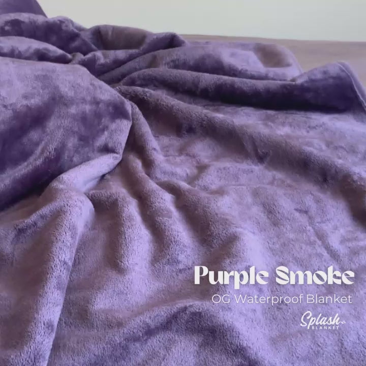 Waterproof Splash Blanket- Purple Smoke The OG - Same Color Sherpa