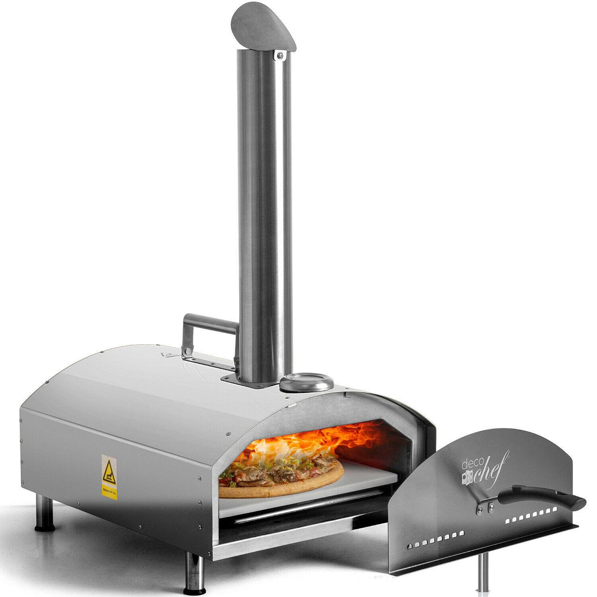 Deco Chef Portable Outdoor Pizza Oven w/ 2-in-1 Pizza & Grill Oven Functionality