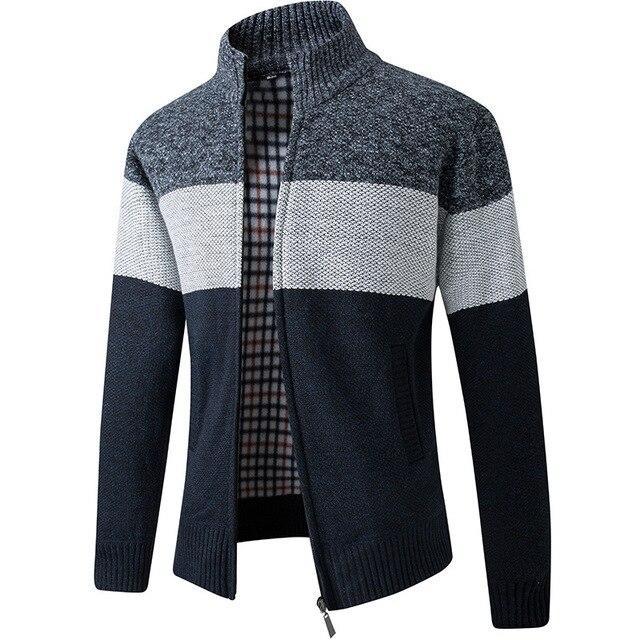 Fashion Men's Sweater Coat 2021 ng Autumn Mens Hooded Stripe Coat