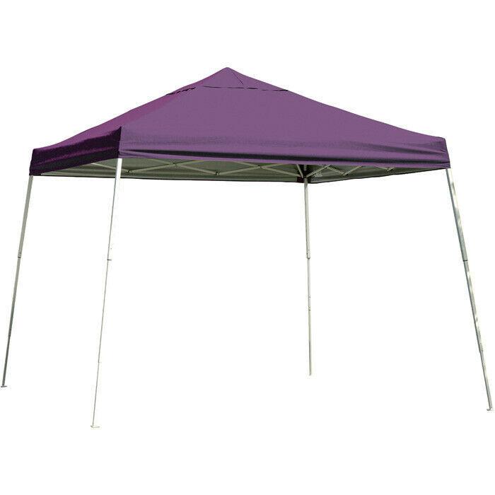 12x12 SL Pop-up Canopy, Purple Cover, Black Roller Bag