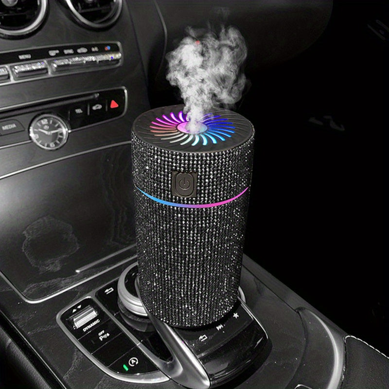 Elevate Your Car's Ambience with this Luxurious Rhinestone Humidifier &amp; Air Purifier!