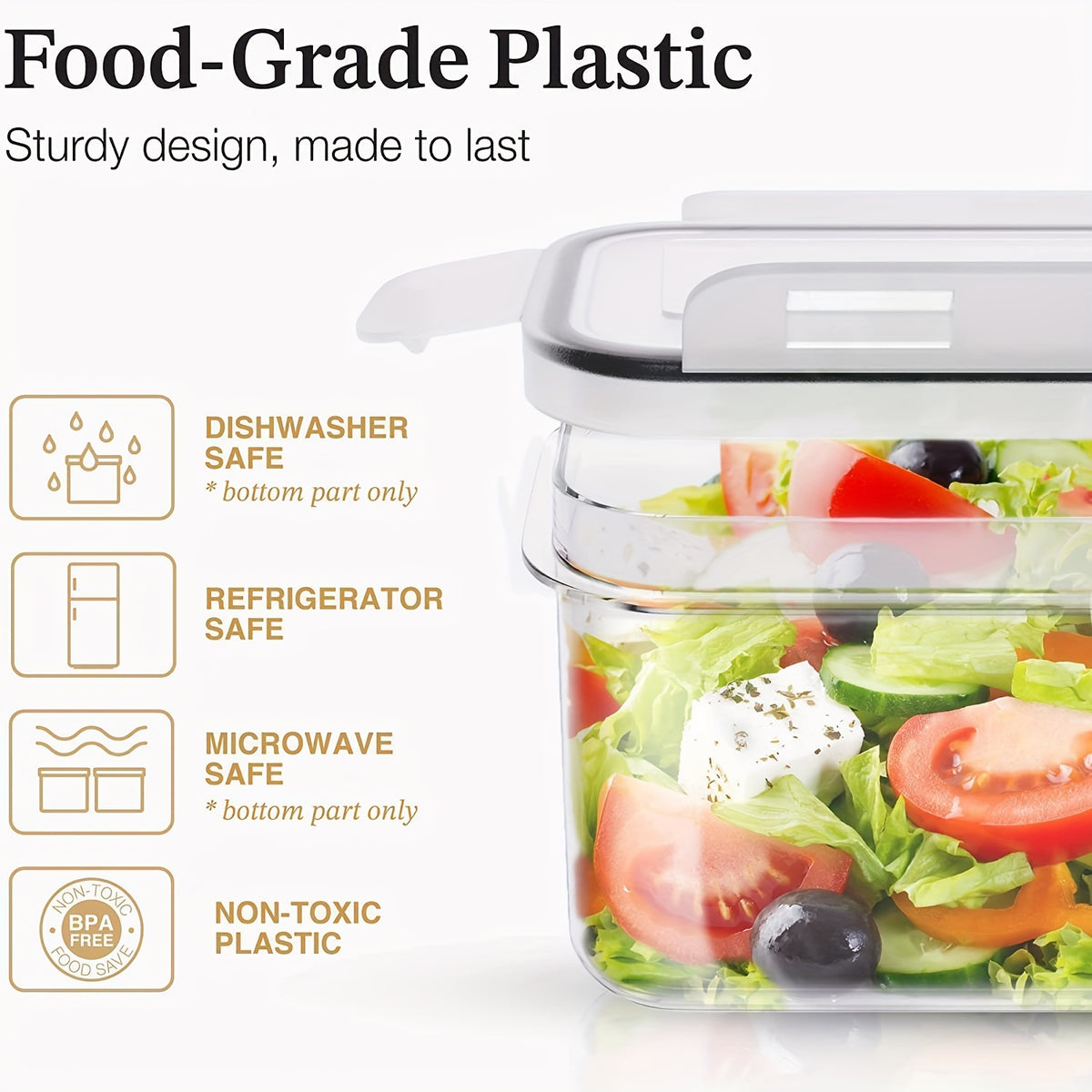 24pcs Airtight Food StoraContainers With Lids, BPA Kitchen StoraContainers For Dry Food, Flour And Sugar, With Lables &amp; Marker Pen