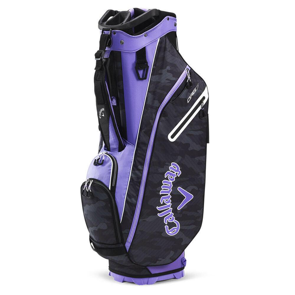 NEW 2020 Callaway Golf Camo Black/Lilac Org 7 Cart Bag