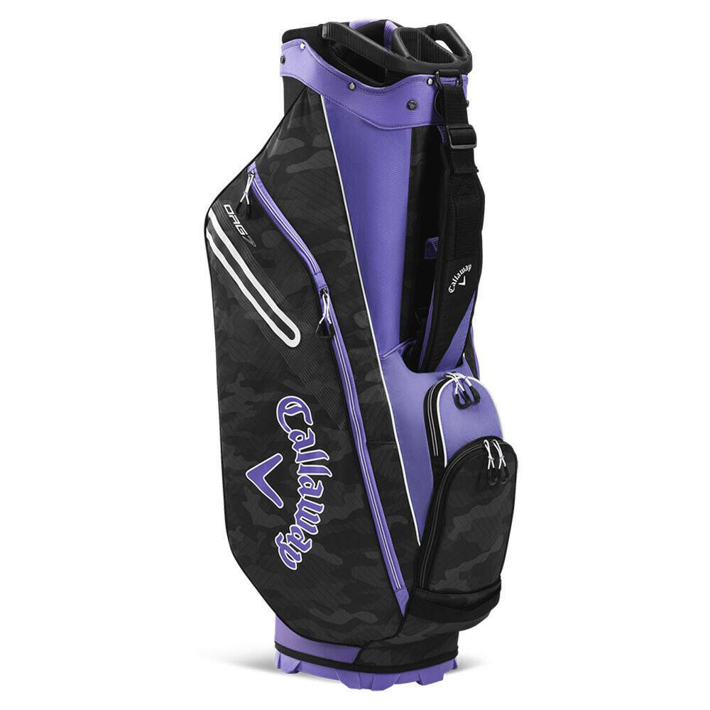NEW 2020 Callaway Golf Camo Black/Lilac Org 7 Cart Bag