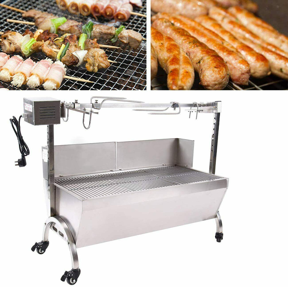 Spit Roaster Rotisserie Pig Lamb Roast BBQ Grill Portable Outdoor Picnic Good