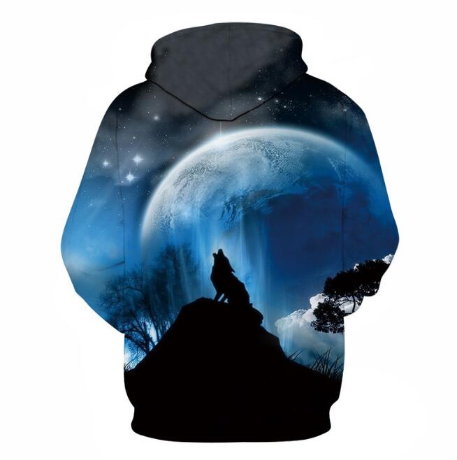 Space Galaxy Wolf Hoodie