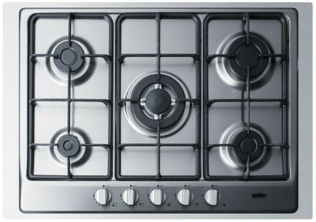 Summit GC527SSTK30 5 Sealed Burners Gas Cooktop in Stainless Steel