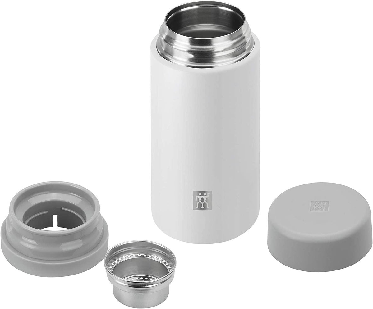 ZWILLING Thermo Tea & Fruit Infuser, 14.2 oz, Silver-White