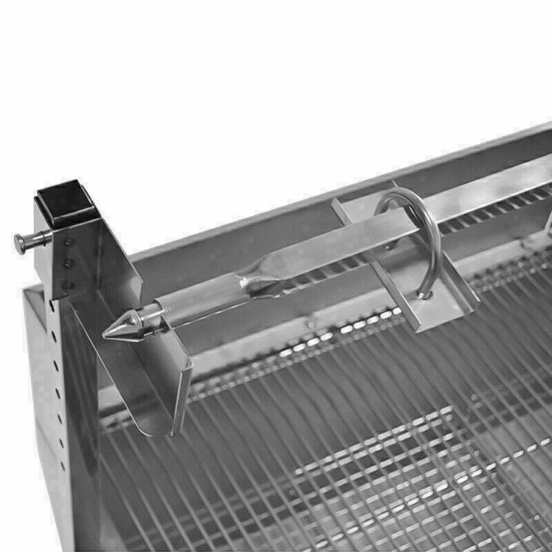 46" Large Spit Roaster Rotisserie Pig Lamb Roast BBQ Picnic Outdoor Cook Grill