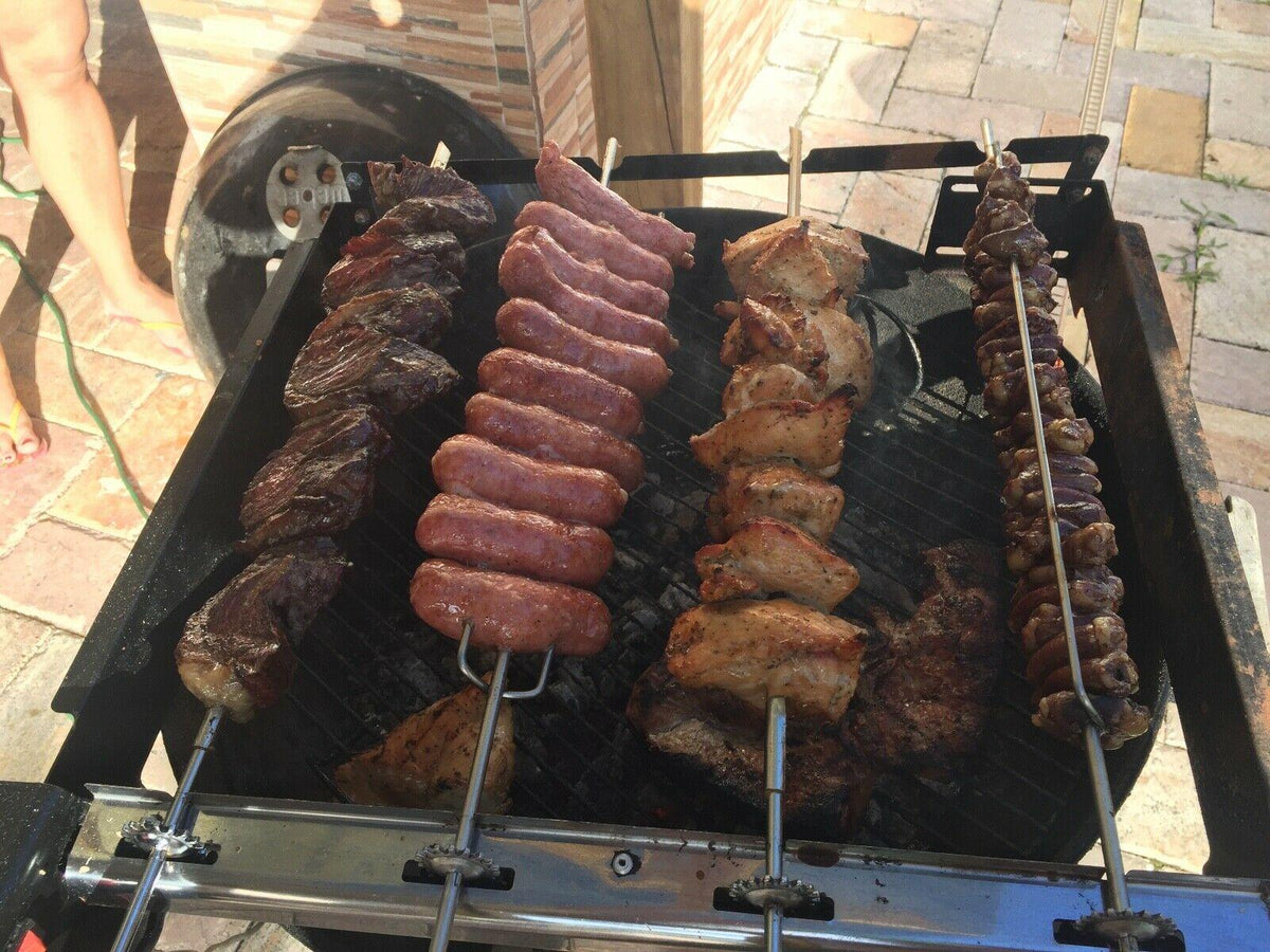 Brazilian Rotisserie BBQ Grill 4 Skewers Churrasqueira Giragrill 4 Espetos