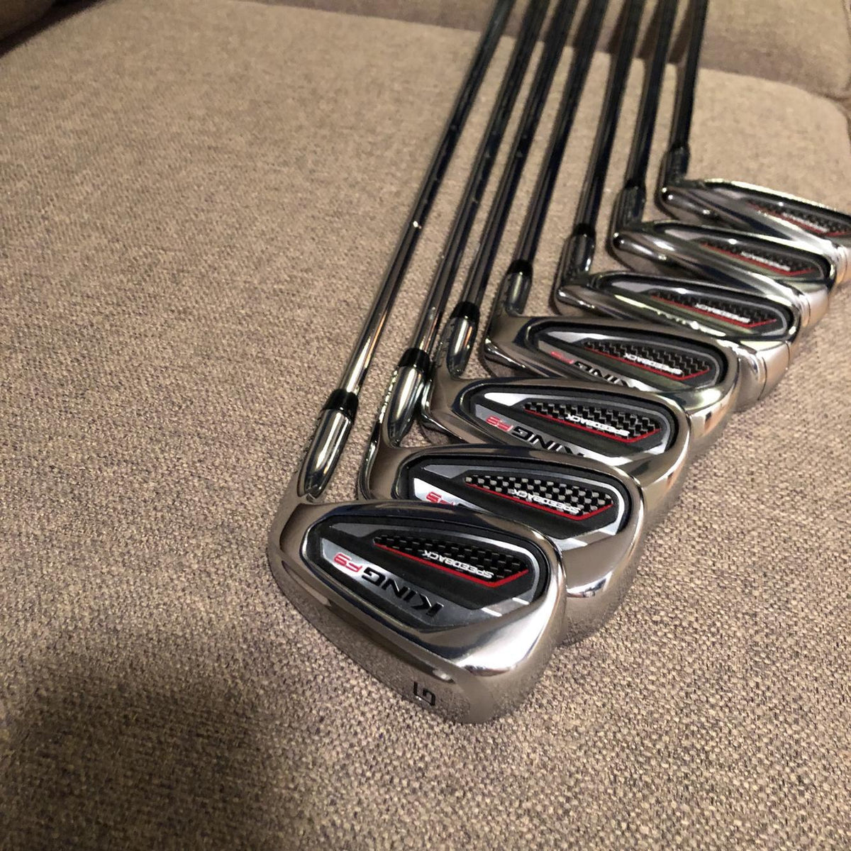 Men's Right Handed King F9 Speedback Stiff Flex Steel Shaft Iron Set