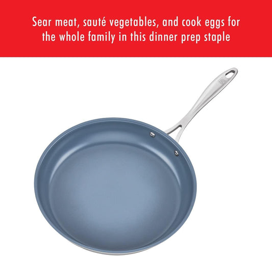 ZWILLING Spirit Non-Stick Fry Pan, 12-Inch Ceramic Fry Pan, Stainless Steel