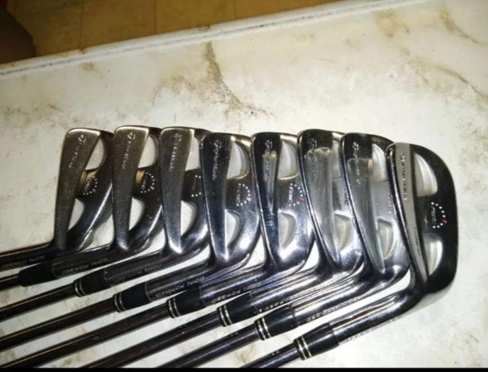 Used Men's TaylorMade Right Handed Rac MB TP Iron Set Stiff Flex Steel Shaft