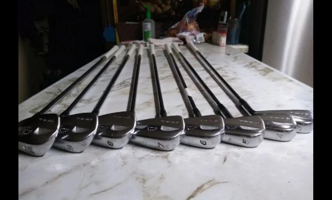 Used Men's TaylorMade Right Handed Rac MB TP Iron Set Stiff Flex Steel Shaft